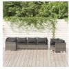 Image de Salon de jardin modulable resine tressee 7 personnes gris 63 x 63 x 55.5 7 pieces
