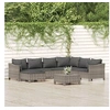 Image de 8 pieces salon de jardin modulable gris rotin 63 x 63 x 55.5 8 personnes