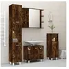 Image de Ensemble d armoires de salle de bain 4 pcs chêne fumé