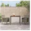 Image de Ensemble à manger de jardin 3 pcs coussins gris résine tressée, ensemble à manger, ensemble à manger d'extérieur, 3187332