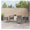 Image de 5-delige Tuinset met kussens poly rattan grijs3187366