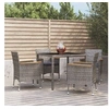 Image de 5-delige Tuinset met kussens poly rattan grijs3187381
