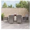 Image de 7-delige Tuinset met kussens poly rattan grijs3187383