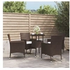 Image de 5-delige Bistroset met kussens poly rattan bruin3187413
