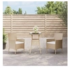 Image de Ensemble de bistro de jardin 3 pcs coussins beige poly rotin, ensemble de bistrot, ensemble de bistrot extérieur, 3187420