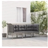 Image de 3-delige Loungeset met kussens poly rattan grijs3187474
