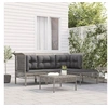 Image de 5-delige Loungeset met kussens poly rattan grijs3187502