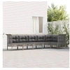 Image de Salon de Jardin avec Coussins 6 pcs, Ensemble de Meubles de Terrasse, Mobilier d'Extérieur, Canapé de Patio, Moderne, 3187509