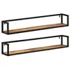 Image de Wandschappen 2 st 110x17x17 cm massief mangohout en ijzer353792