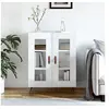 Image de Buffet Blanc brillant 69,5x34x90 cm Bois d'ingénierie827758