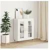 Image de Buffet Blanc brillant 69,5x34x90 cm Bois d ingénierie