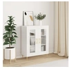 Image de Buffet Blanc brillant 69,5x34x90 cm Bois d ingénierie