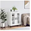 Image de Buffet Blanc brillant 69,5x34x90 cm Bois d'ingénierie827790