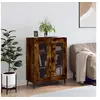 Image de Buffet, Armoire avec Pieds, Meuble de Rangement, Organisateur de Salon Salle de Séjour Intérieur, Moderne, Chêne Fumé Bois d'Ingénierie