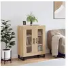 Image de Buffet, Armoire avec Pieds, Meuble de Rangement, Organisateur de Salon Salle de Séjour Intérieur, Moderne, Chêne Sonoma Bois d'Ingénierie
