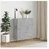 Image de Buffet gris béton 69,5x34x90 cm bois d'ingénierie827840