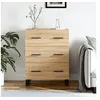 Image de Buffet, Armoire avec Pieds et 3 Tiroirs, Commode de Rangement, Organisateur de Salon, Moderne, Chêne Sonoma Bois d'Ingénierie