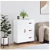 Image de Buffet Blanc brillant 69,5x34x90 cm Bois d'ingénierie827886