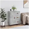 Image de Buffet gris béton 69,5x34x90 cm bois d'ingénierie827888