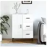 Image de Buffet Blanc brillant 69,5x34x90 cm Bois d'ingénierie827918