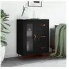 Image de Buffet noir 69,5x34x90 cm bois d'ingénierie828013