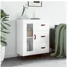 Image de Buffet Blanc brillant 69,5x34x90 cm Bois d'ingénierie828014