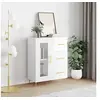 Image de Buffet Blanc brillant 69,5x34x90 cm Bois d ingénierie
