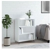 Image de Bibliothèque blanc brillant 69,5x32,5x90 cm bois d'ingénierie828334