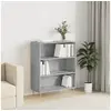 Image de Bibliothèque gris béton 69,5x32,5x90 cm bois d'ingénierie828352