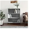 Image de Bibliothèque gris béton 69,5x32,5x90 cm bois d ingénierie
