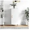 Image de Buffet Blanc brillant 34,5x34x90 cm Bois d'ingénierie828518