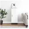 Image de Buffet Blanc brillant 34,5x34x90 cm Bois d ingénierie