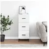 Image de Buffet Blanc brillant 34,5x34x90 cm Bois d'ingénierie828606