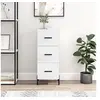 Image de Buffet Blanc brillant 34,5x34x90 cm Bois d'ingénierie828614