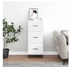 Image de Buffet Blanc brillant 34,5x34x90 cm Bois d ingénierie