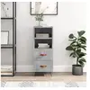 Image de Buffet Gris béton 34,5x34x90 cm Bois d ingénierie