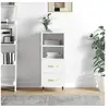 Image de Buffet Blanc brillant 34,5x34x90 cm Bois d'ingénierie828646