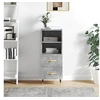 Image de Buffet Gris béton 34,5x34x90 cm Bois d'ingénierie828648