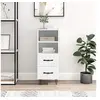 Image de Buffet blanc 34,5x34x90 cm bois d'ingénierie828660