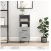 Image de Buffet Gris béton 34,5x34x90 cm Bois d ingénierie