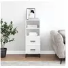 Image de Buffet Blanc brillant 34,5x34x90 cm Bois d ingénierie