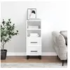 Image de Buffet Blanc brillant 34,5x34x90 cm Bois d'ingénierie828694