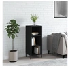 Image de Buffet noir 34,5x32,5x90 cm bois d ingénierie
