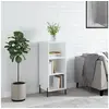 Image de Buffet blanc brillant 34,5x32,5x90 cm bois d'ingénierie828742