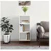 Image de Buffet blanc brillant 34,5x32,5x90 cm bois d'ingénierie828750