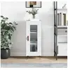 Image de Buffet Blanc brillant 34,5x34x90 cm Bois d'ingénierie828766
