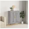 Image de Buffet, Armoire Latérale, Meuble de Rangement, Organisateur de Salon Salle de Séjour Intérieur, Moderne, Sonoma Gris Bois d'Ingénierie