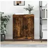 Image de Buffet, Armoire Latérale, Meuble de Rangement, Organisateur de Salon Salle de Séjour Intérieur, Moderne, Chêne Fumé Bois d'Ingénierie