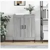 Image de Buffet, Armoire Latérale, Meuble de Rangement, Organisateur de Salon Salle de Séjour Intérieur, Moderne, Sonoma Gris Bois d'Ingénierie