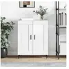 Image de Buffet Blanc brillant 69,5x34x90 cm Bois d ingénierie